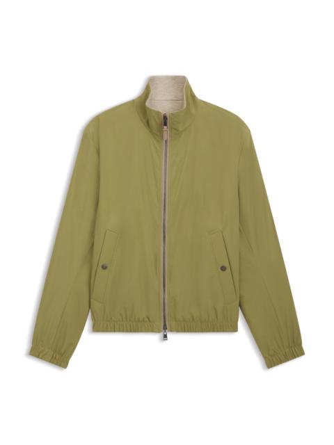 BOSS REVERSIBLE ZIP-UP JACKET IN PEACHED FABRIC