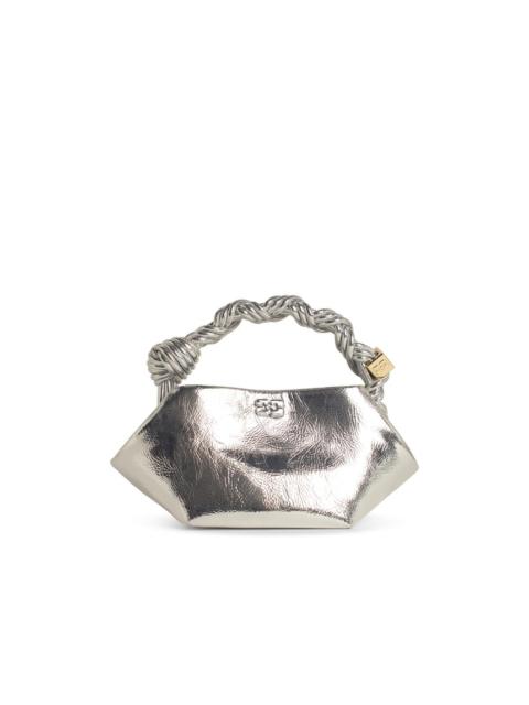 GANNI Ganni 'Bou' Mini Bag In Silver Leather Blend Women