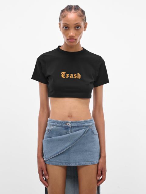 VETEMENTS Trash Embroidered Crop Tee