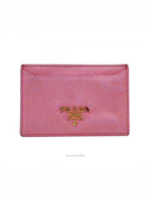 Prada Prada Cardholder Wallet - Pink Saffiano Leather