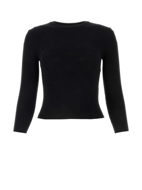 BALENCIAGA Balenciaga Women Black Wool Blend Sweater