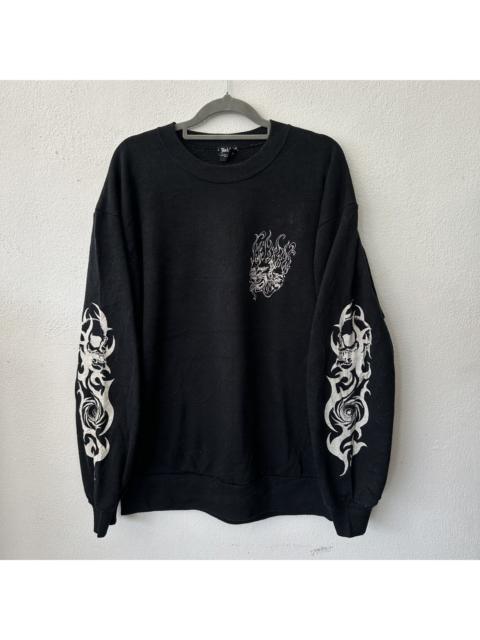 Other Designers Black angel dragon evil sweatshirt usa y2k design hardcore