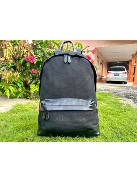 BALENCIAGA Authentic Balenciaga Canvas Logo Backpack