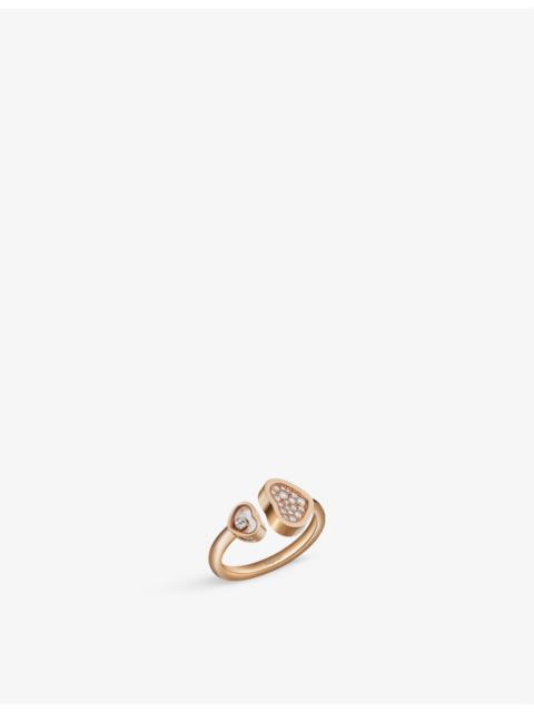 Chopard Happy Hearts 18ct rose-gold and 0.22ct round-cut diamond ring