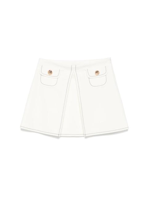 pleated mini skirt