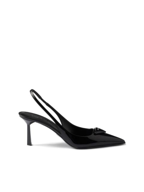 Prada slingback patent leather pumps