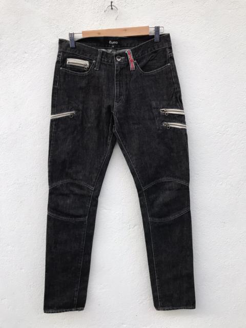 Other Designers Biker Denim - BURRO Zipper Bikers Denim Jeans