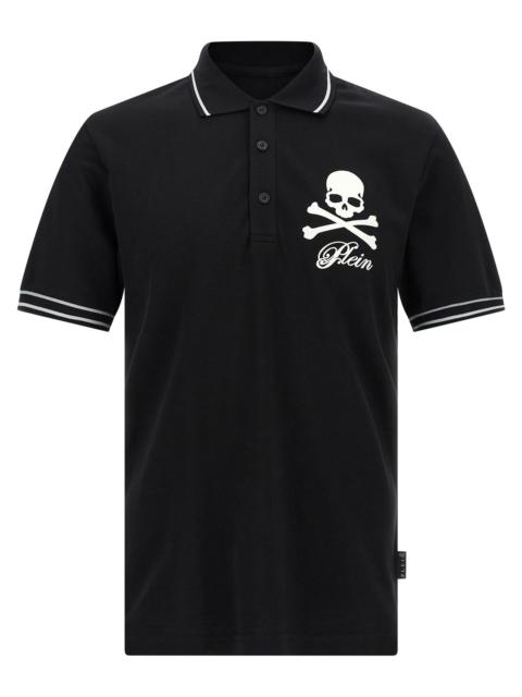 PHILIPP PLEIN Skull & Bones Polo Black
