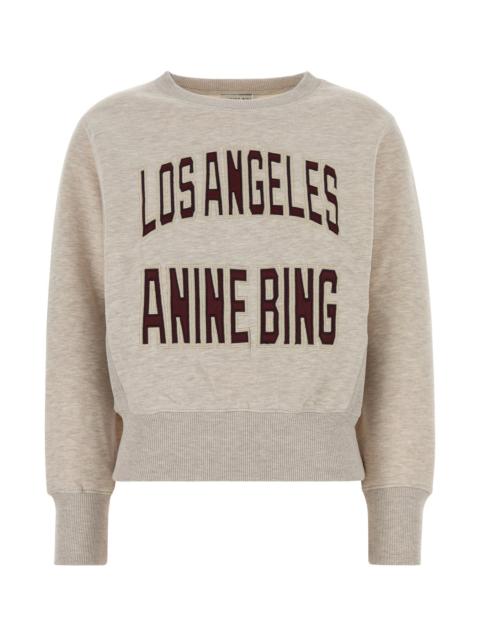 ANINE BING Melangè sand cotton blend Harry sweatshirt