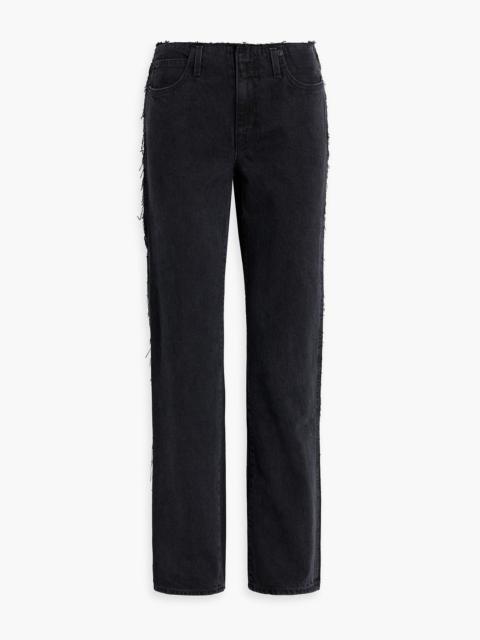 SLVRLAKE Sophie distressed mid-rise straight-leg jeans