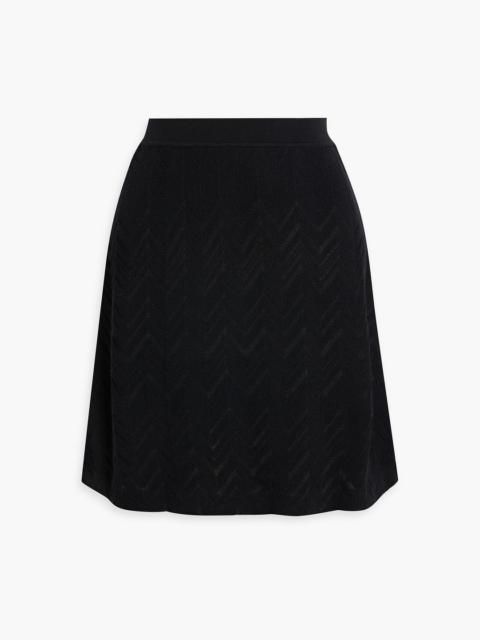 Missoni Crochet-knit wool-blend mini skirt