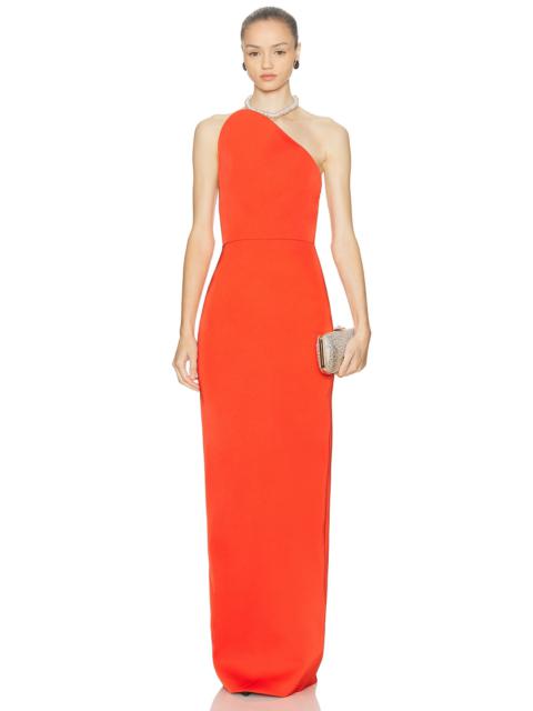 David Koma Asymmetric Cut Strapless Gown