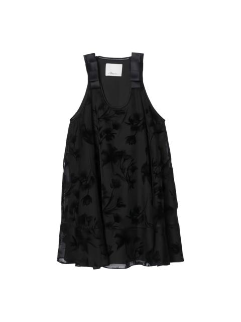 3.1 Phillip Lim Flocked Organza Trapeze Dress