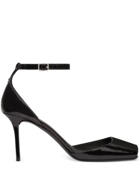courrèges Peep Toe 80 Vinyl Pumps