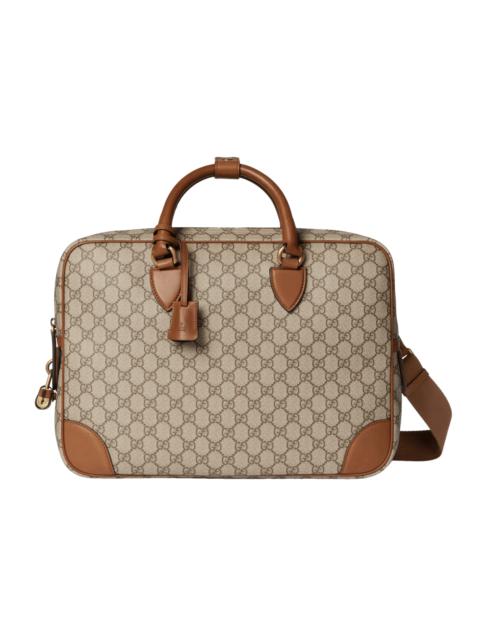 GUCCI GUCCI Emblem Medium GG Briefcase Beige/Brown New $2850
