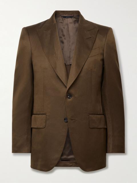 TOM FORD Dyllan Silk-Blend Twill Suit Jacket Brown
