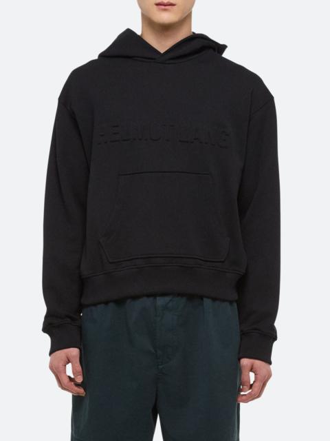 Helmut Lang Embossed Studio Logo Hoodie in Black at Nordstrom