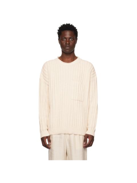 Golden Goose Off-White Patch Pocket Sweater
