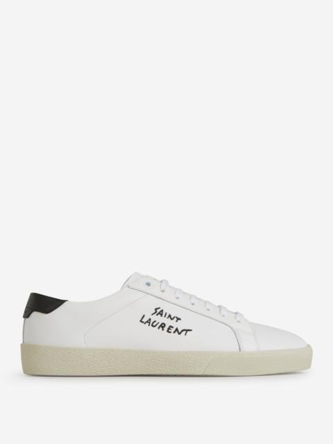 SAINT LAURENT PRISCILLA LEATHER SNEAKERS