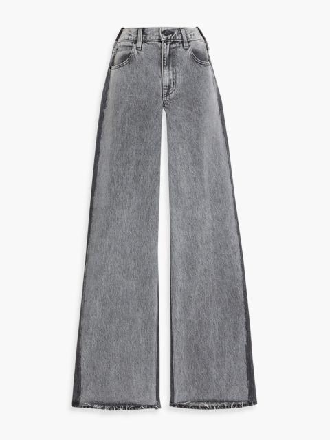 SLVRLAKE Mica two-tone low-rise wide-leg jeans