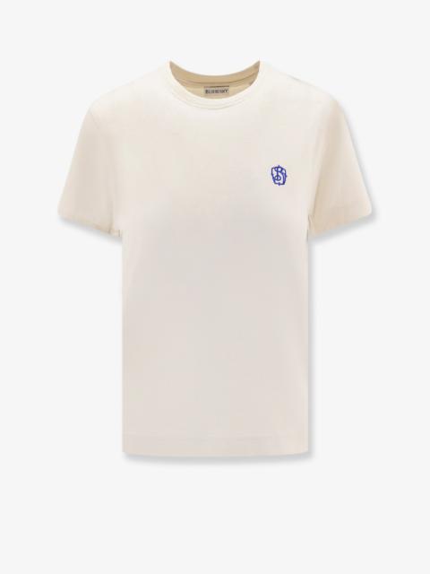 Burberry Cotton T-Shirt With Frontal Embroidery