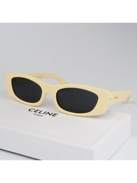 CELINE SALE! NEW Celine CL40245U 39A Butter Beige Smoke Geometric Unisex Sunglasses