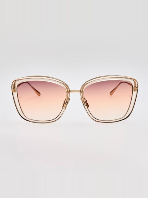 LINDA FARROW Anais Sunglasses in Ash