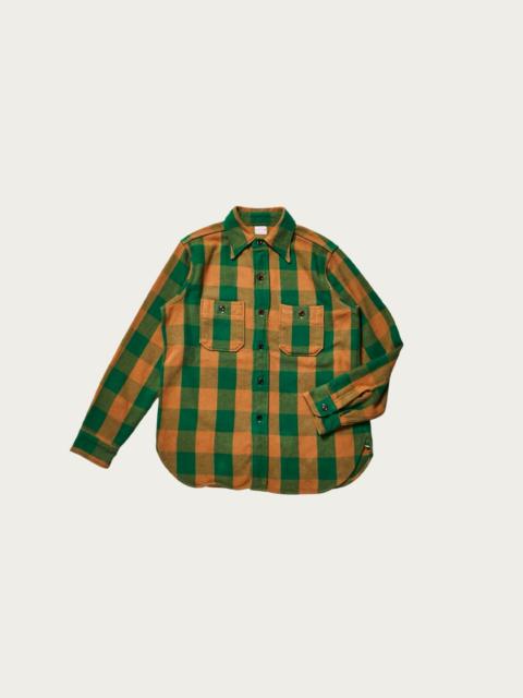 Warehouse & Co. 3104 Flannel Shirt Pattern F - Brown/Off White