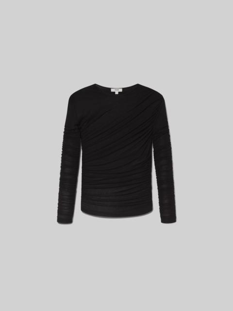 AGOLDE TANIA TWIST TEE IN BLACK