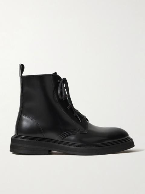 VINNY’s Officer Glossed-Leather Boots Black