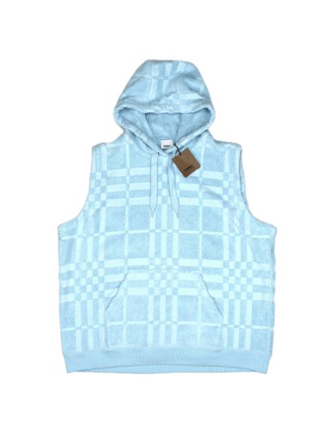 Burberry Burberry Blue Mega Check Terry Towel Hoodie Vest