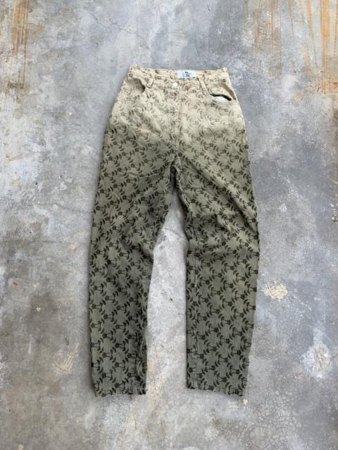 Other Designers Vintage - Vintage Valentino Coupeau Embroided Flora Faded strech Pant