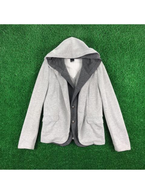 Other Designers Archival Clothing - Vintage Sweater Coat Hoodie 2 Layer by NIR Art Works