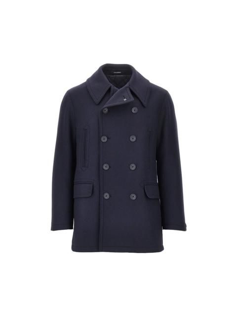 Other Designers Tagliatore Double Wool Double-breasted Coat Blue
