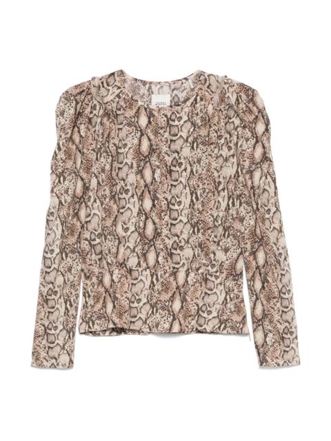 Isabel Marant Zarga printed silk top