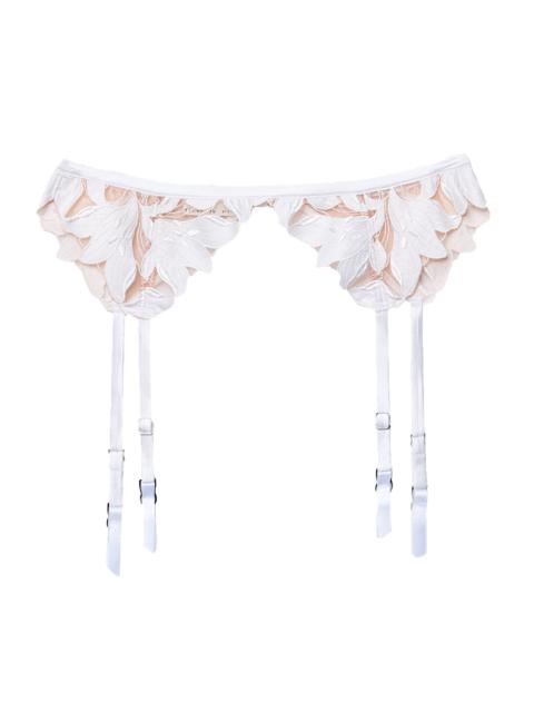 Fleur du Mal Lily Embroidery Garter Belt