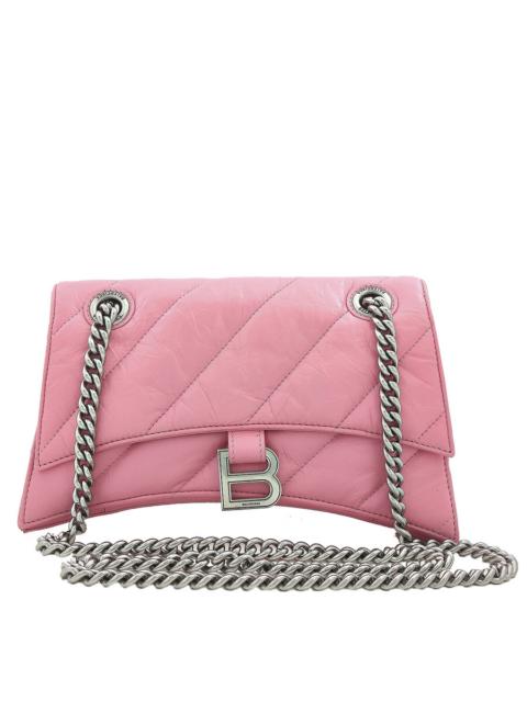 BALENCIAGA Balenciaga Pink Quilted Crush Calfskin Small Chain Bag