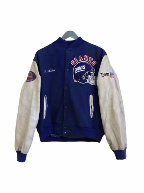 Other Designers Vintage Chalk Line Giant Leather Sleeve Wool Varsity Jacket
