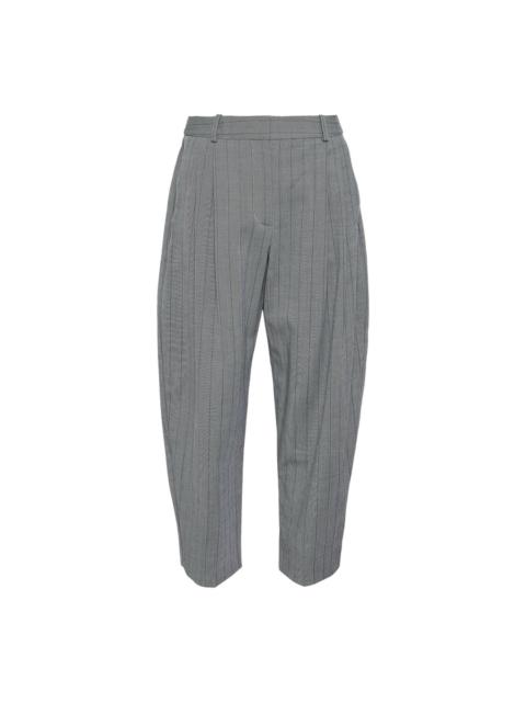 Stella McCartney Pinstripe Cropped Pleated Trousers