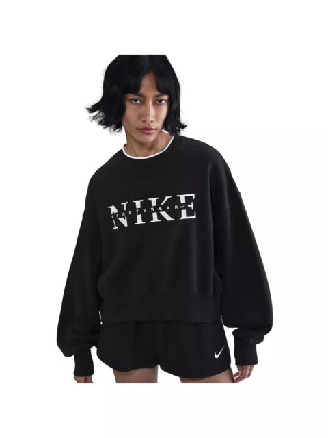 Nike Women's Phoenix Fleece GLC Crew Sweatshirt - Black