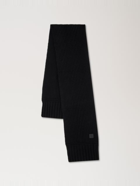 Mulberry Chunky Ribbed Scarf
Black Lambswool