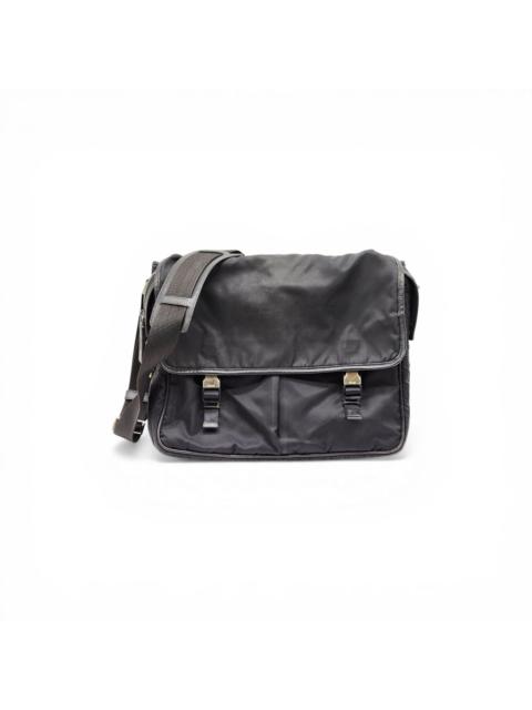 Prada Tessuto Nylon Messenger Crossbody Computer Bag Black Unisex