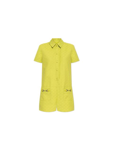 GUCCI GUCCI Green GG Jumpsuit New & Authentic (Women's size:IT 40;