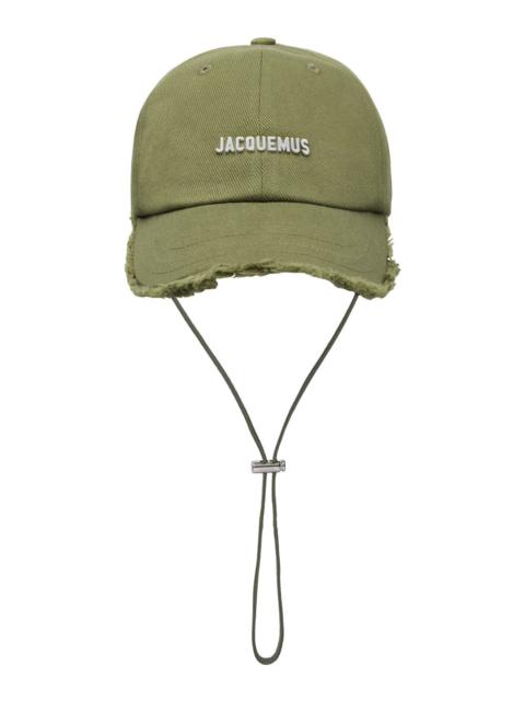 JACQUEMUS Jacquemus Men 'Le Casquette Artichaut' Green Baseball Cap With Drawstring In Cotton Man