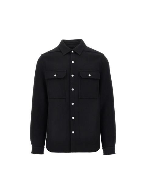 Rick Owens Rick Owens Wool Cloth Overshirt Black