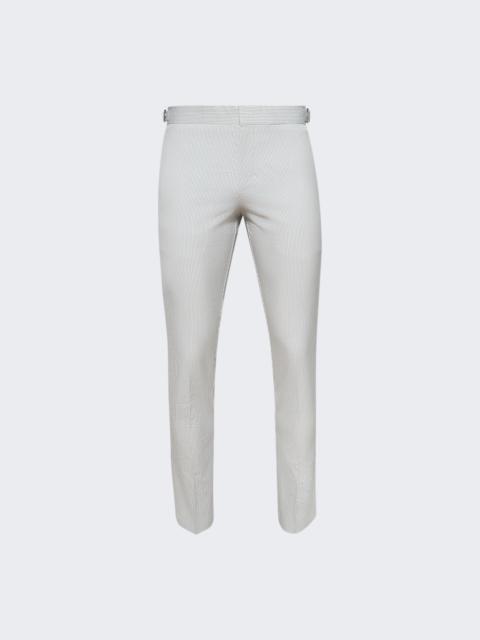 ORLEBAR BROWN Griffon Seersucker Trousers Wave Blue And White Sand