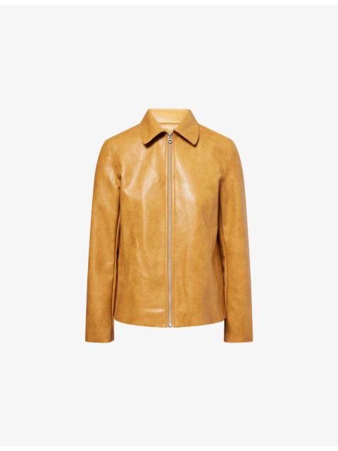 rag & bone Jordie Collared Faux-Leather Jacket