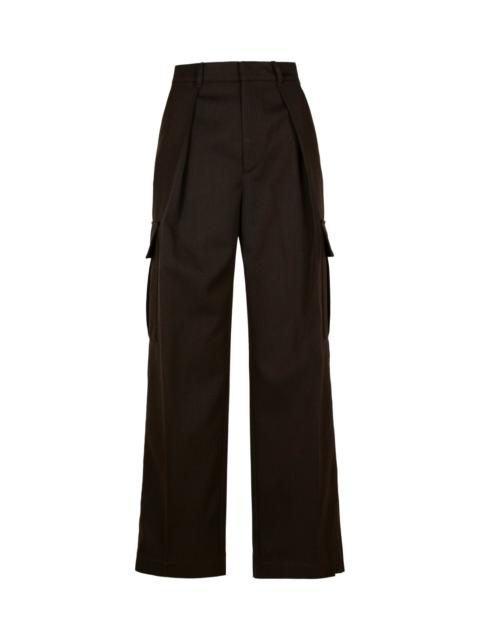 Burberry Brown Wool Cargo Pants