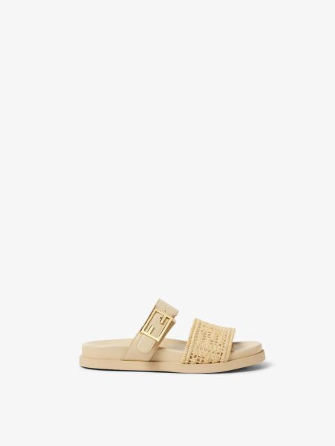 FENDI Fendi Feel Raffia Slides