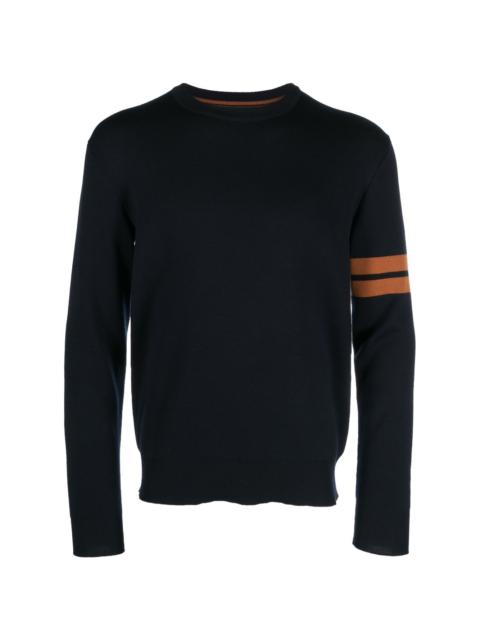 stripe-detail wool jumper